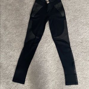 Helmut Lang leggings with leather detail size 0